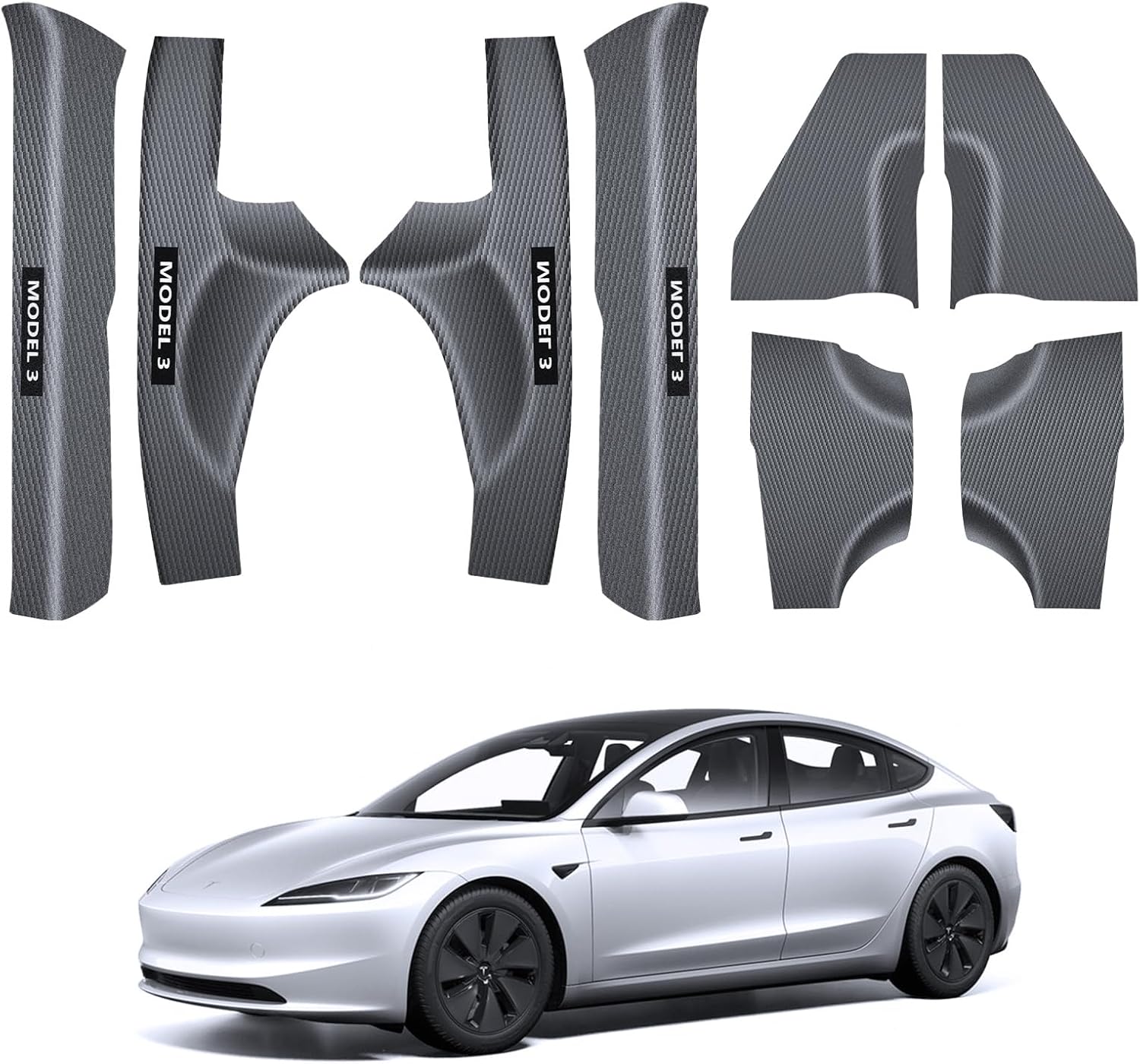Protectores de Umbral de Puerta Tesla Model 3 Highland (8 piezas)
