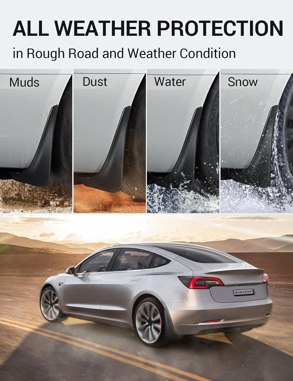 Solapas de Barro Tesla Model 3