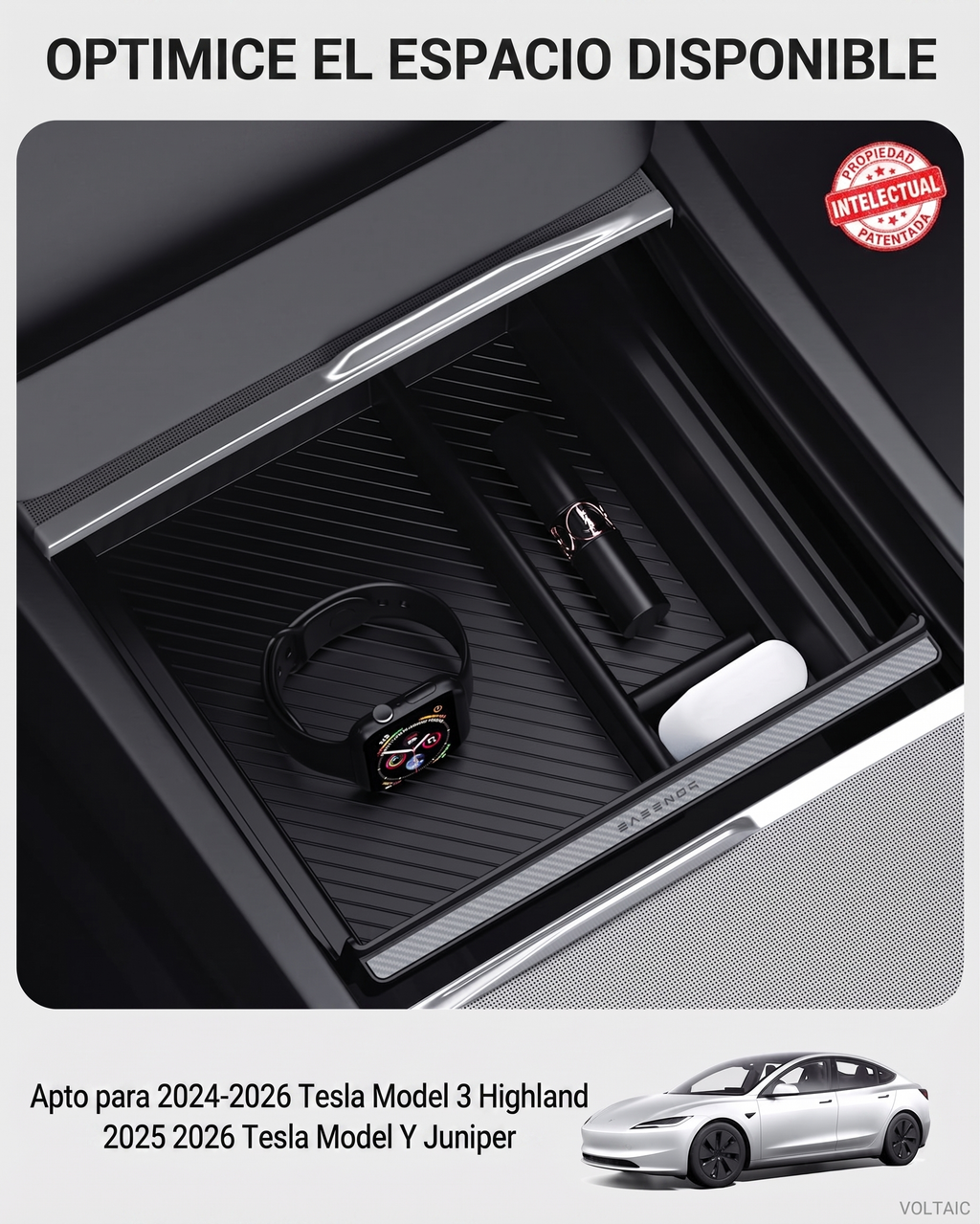 Organizador de Consola Central Tesla Model 3/Y