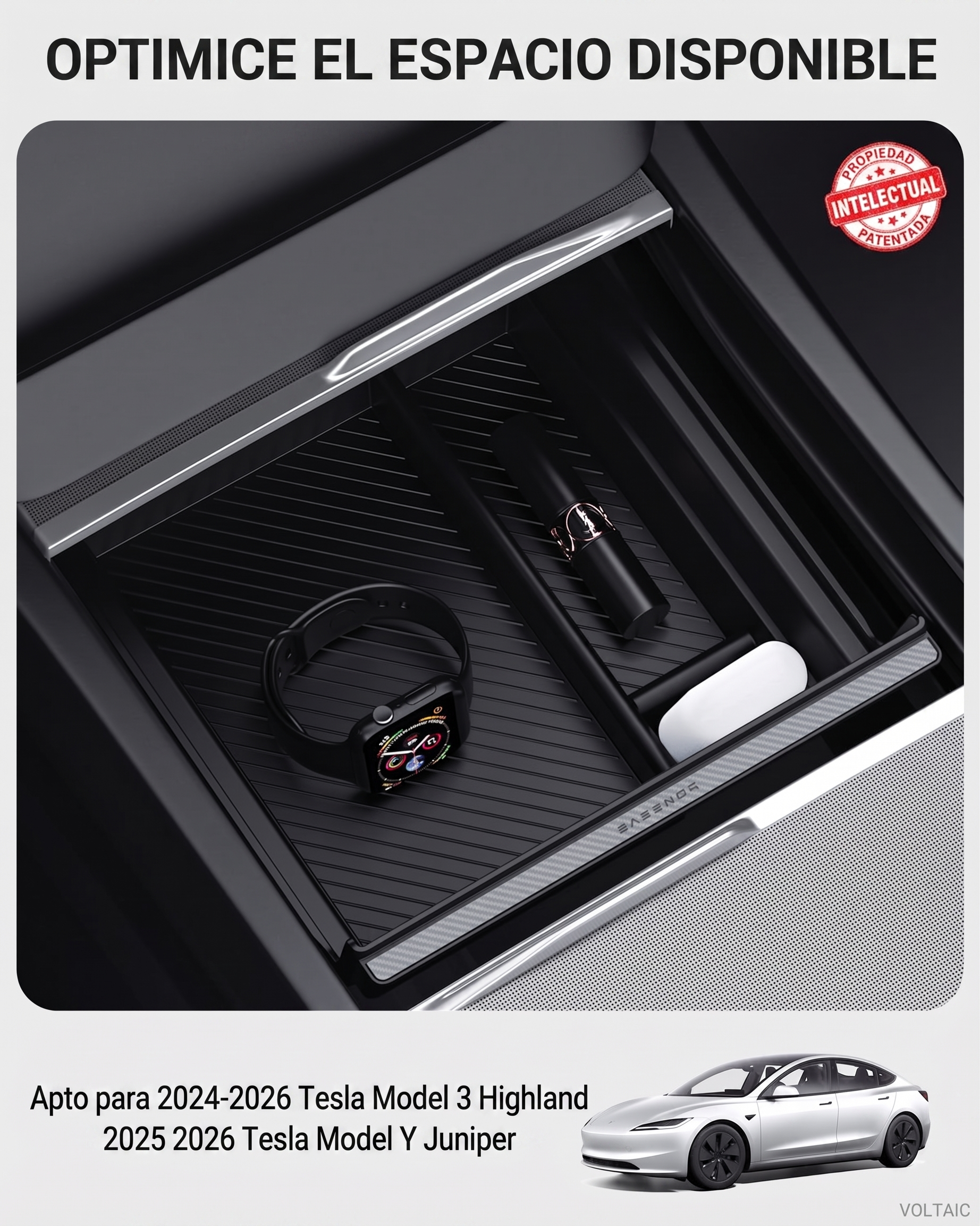Organizador de Consola Central Tesla Model 3/Y