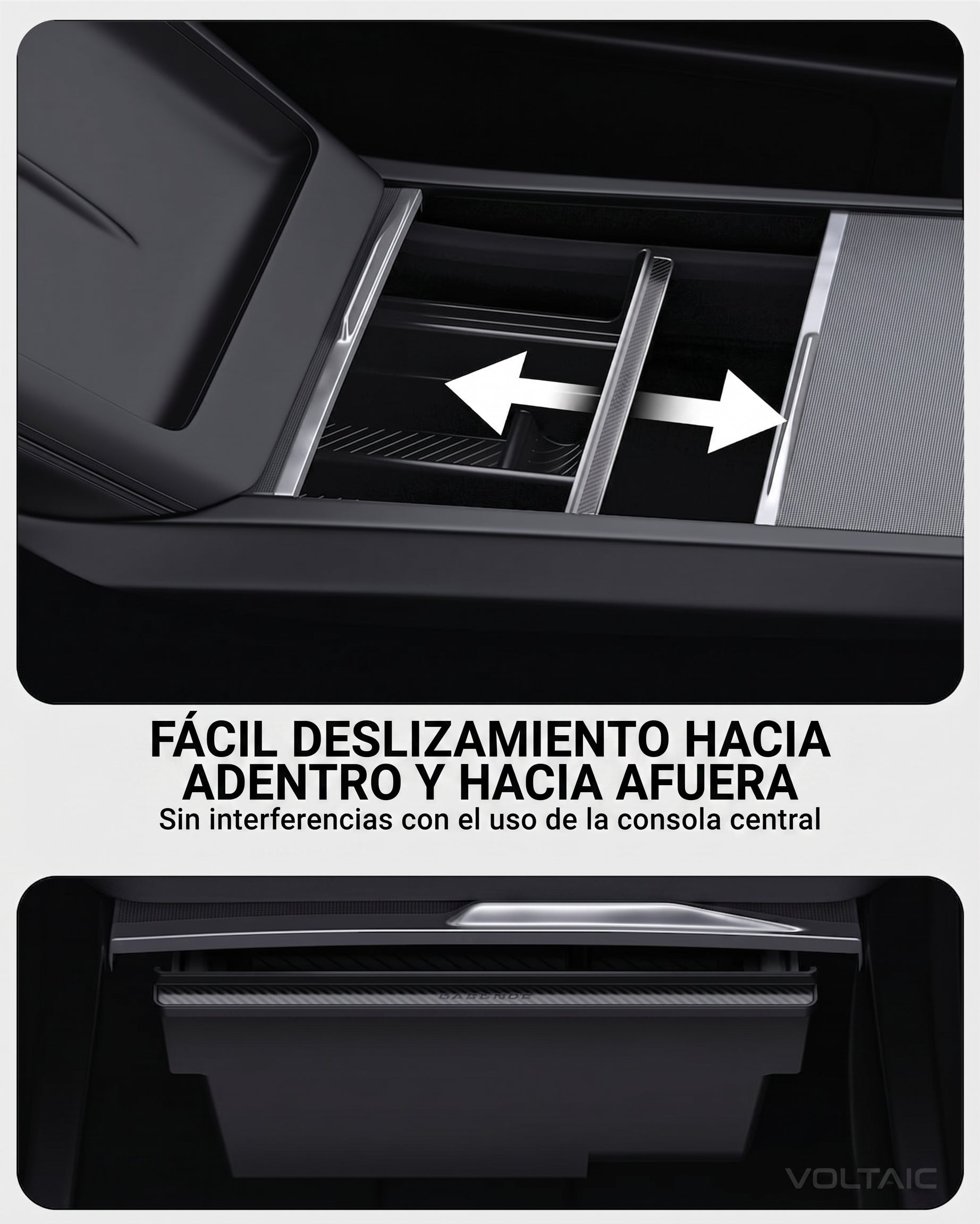 Organizador de Consola Central Edición Carbono Tesla Model Y/3