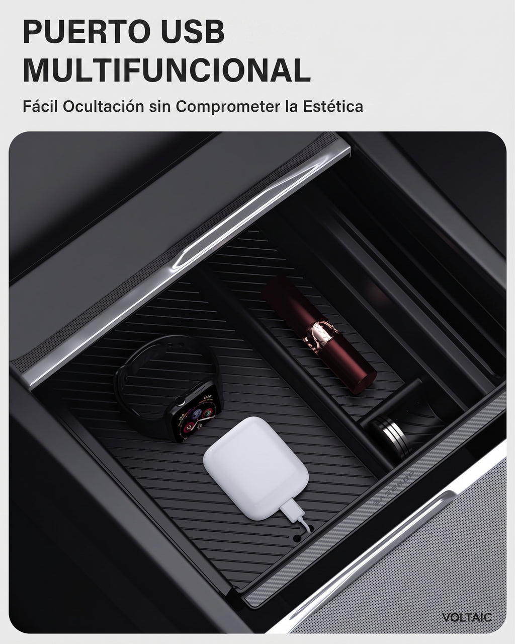 Organizador de Consola Central Edición Carbono Tesla Model Y/3