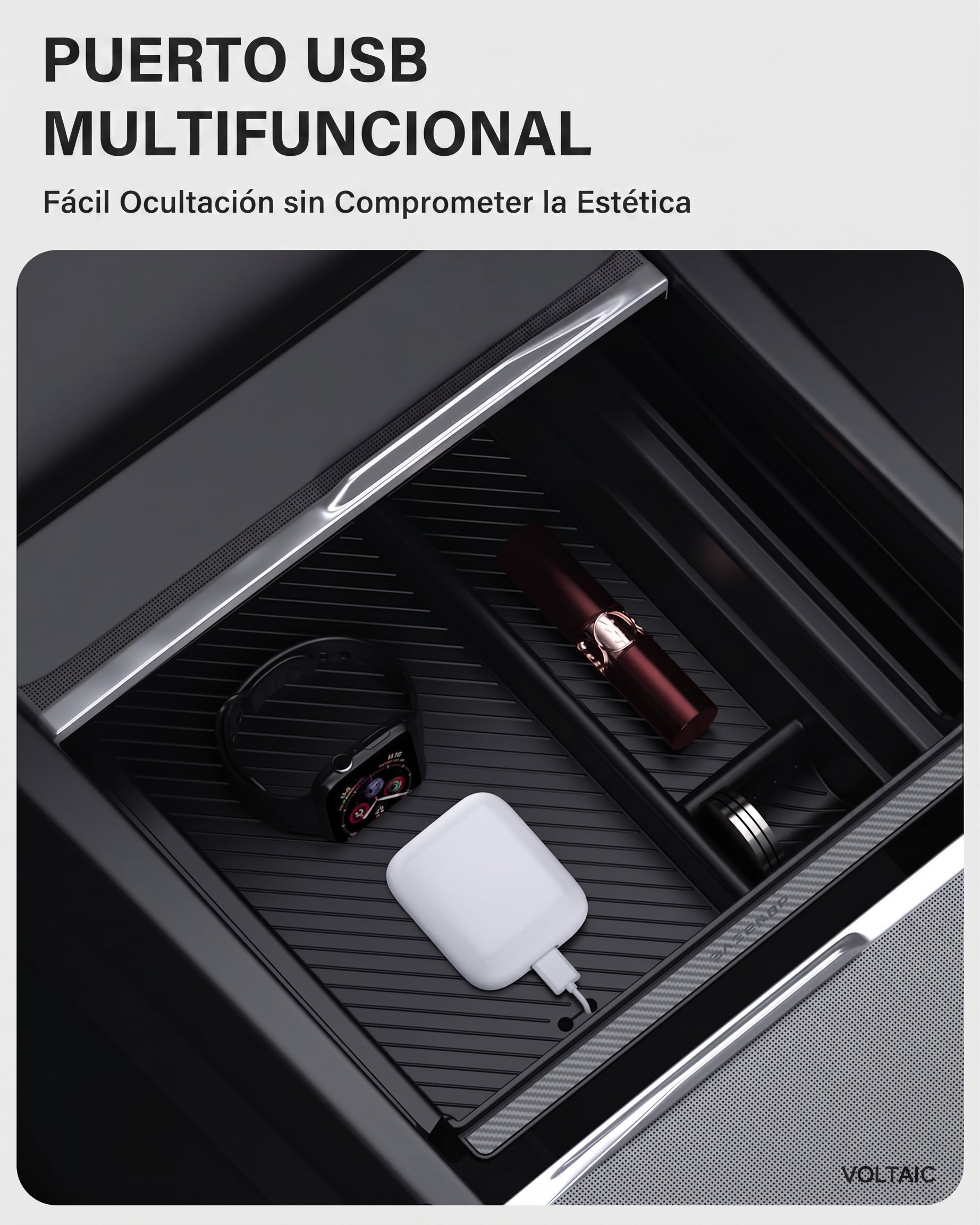 Organizador de Consola Central Edición Carbono Tesla Model Y/3