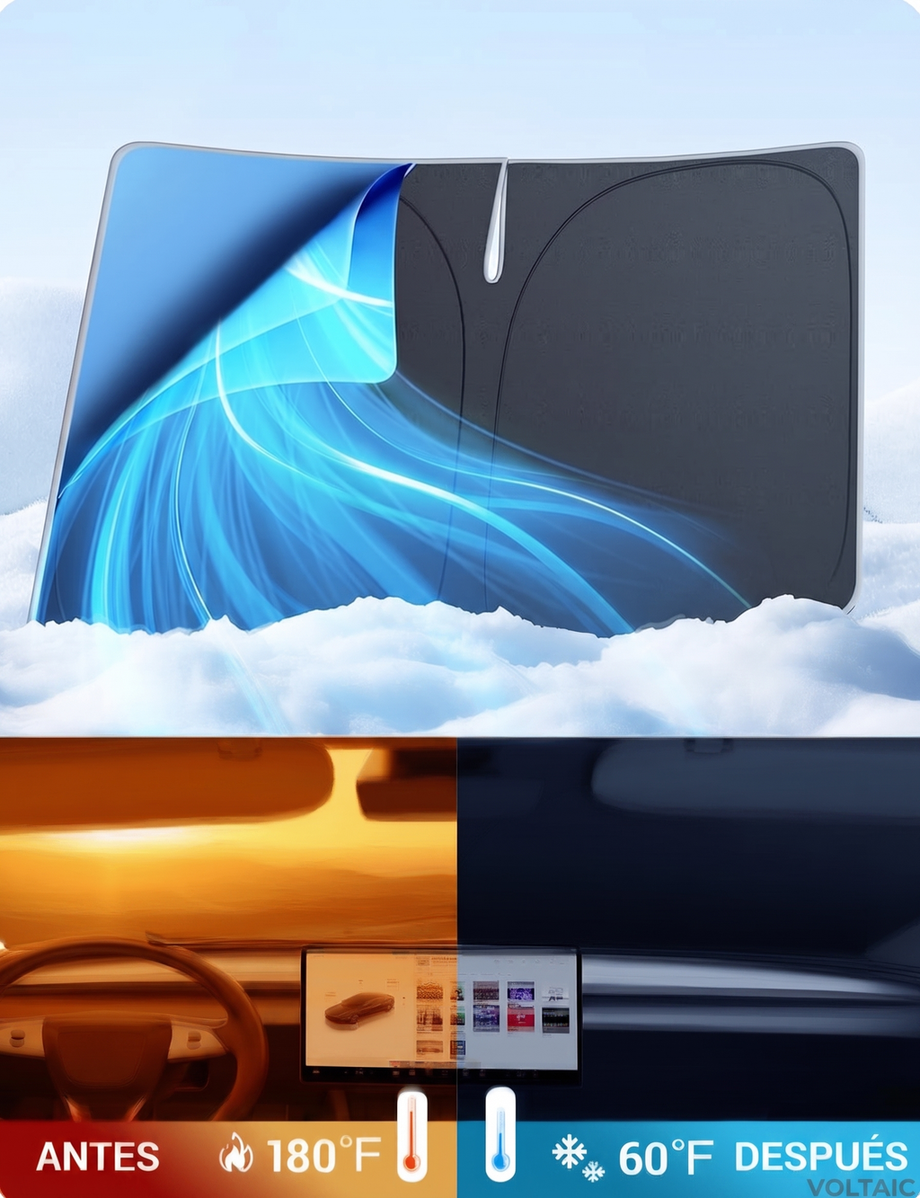Parasol Plegable para Parabrisas Tesla Model 3/Y