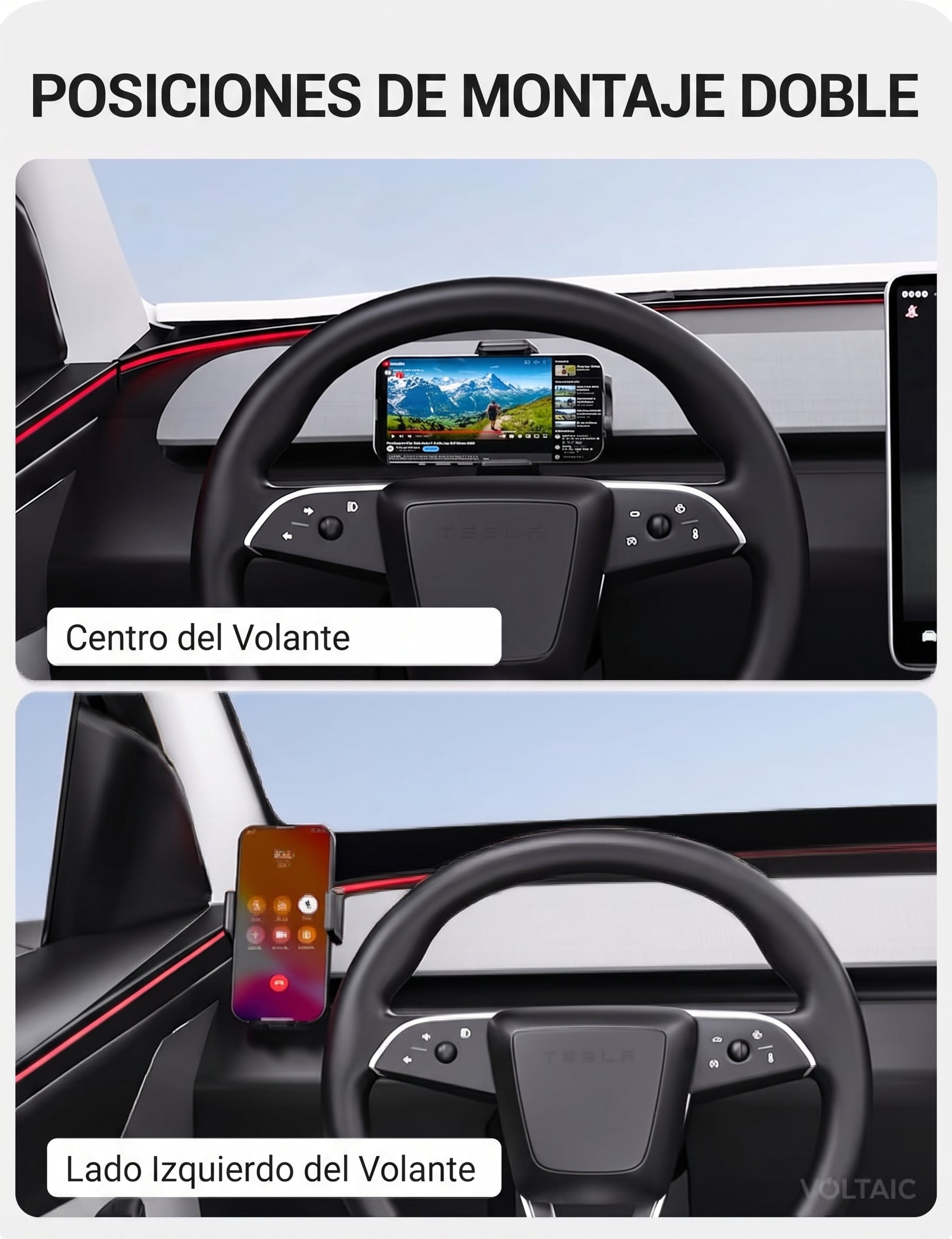 Soporte de Teléfono Tesla Model 3/Y