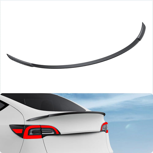Alerón Mejorado Tesla Model Y Pro Material ABS Alerón Trasero Ala OEM (Fibra de Carbono Mate) Labio Trasero del Maletero [Diseño Propietario] Ajuste Personalizado 2020-2024 Accesorios Model Y