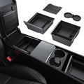 Bandeja organizadora de consola central Tesla modelo Y modelo 3 2026, soporte para tazas, caja de almacenamiento oculta para 2025 2026 Modelo Y Juniper 2024 2025 2026 Tesla 3 Highland