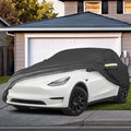 Funda para auto Tesla Model Y 2020-2026, impermeable para todo tipo de clima, protección exterior contra rayos UV, nieve y polvo, cubierta completa del exterior con acceso por cremallera y