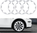 Protector de llanta para Tesla Modelo Y 2026 2025, 20 pulgadas, color plateado, protector contra arañazos, cubierta de erupción de bordillos, protección de llantas para accesorios modelo Y
