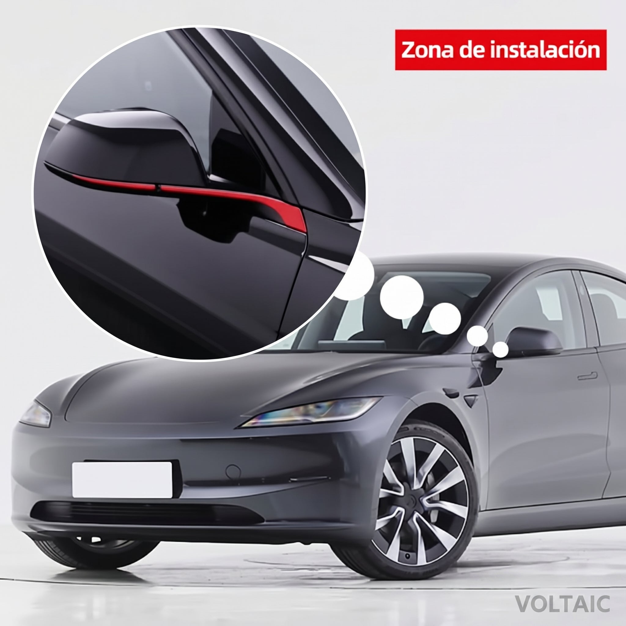 Tiras Decorativas Espejo Retrovisor Tesla Model 3