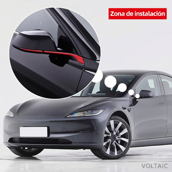Tiras Decorativas Espejo Retrovisor Tesla Model 3