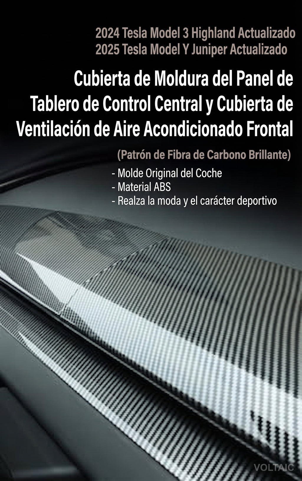 Cubierta Tablero A/C Tesla Model 3 / Model Y