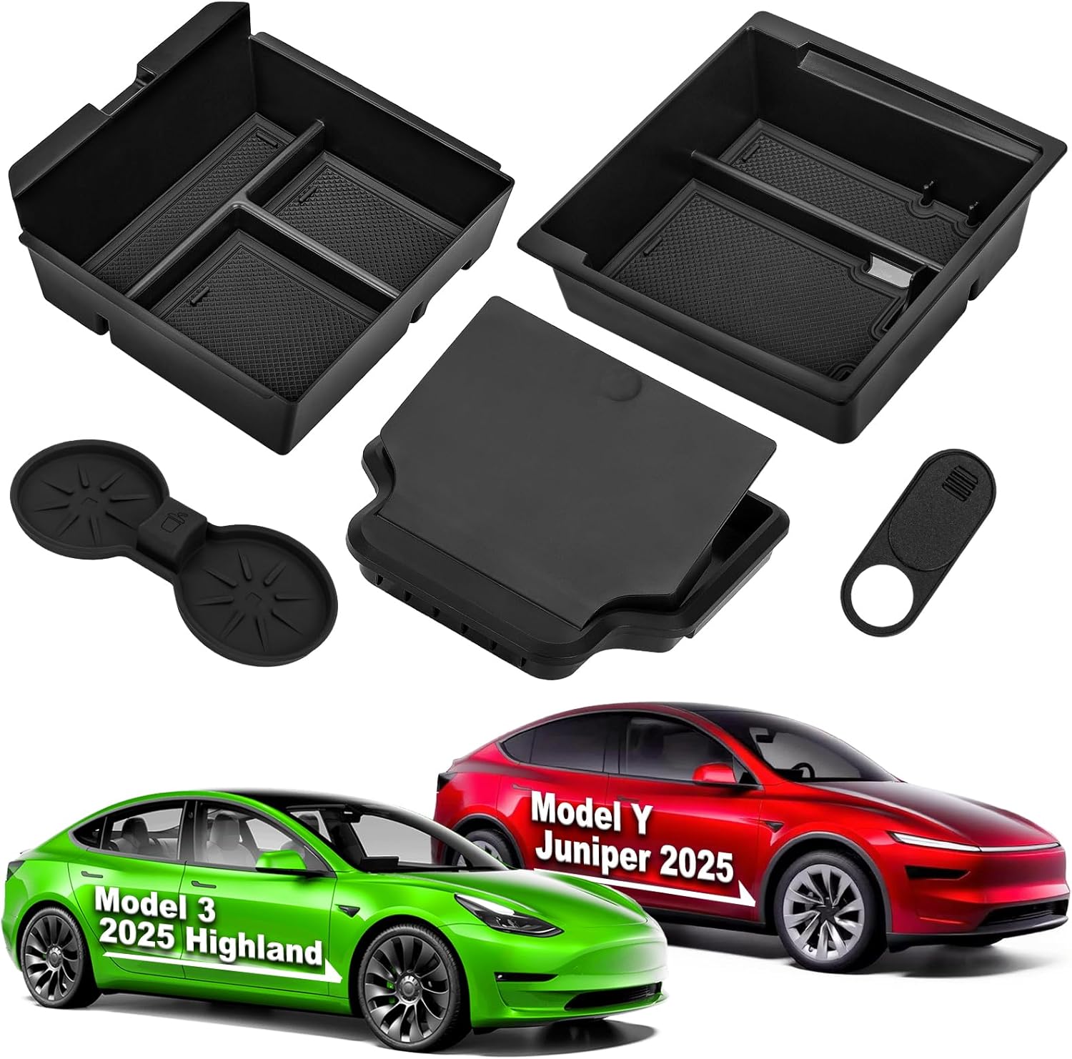 Bandeja Organizadora Consola Central Tesla Model 3/Y (5 piezas)