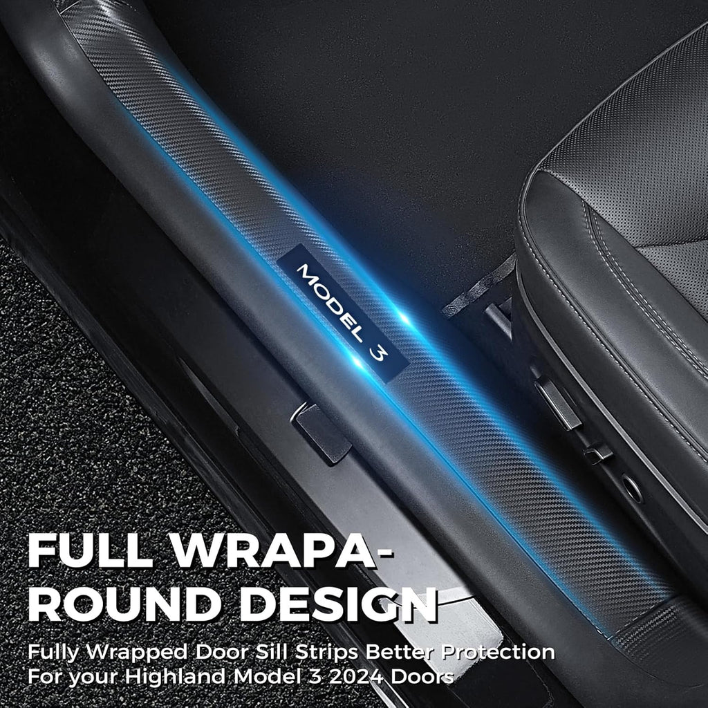 Protectores de Umbral de Puerta Tesla Model 3 Highland (8 piezas)