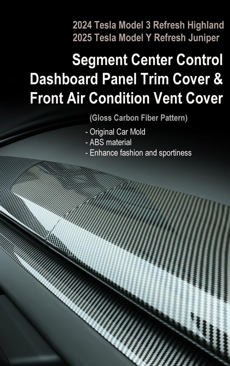 Cubierta Tablero y Ventilación A/C Tesla Model 3/Y (4 piezas)