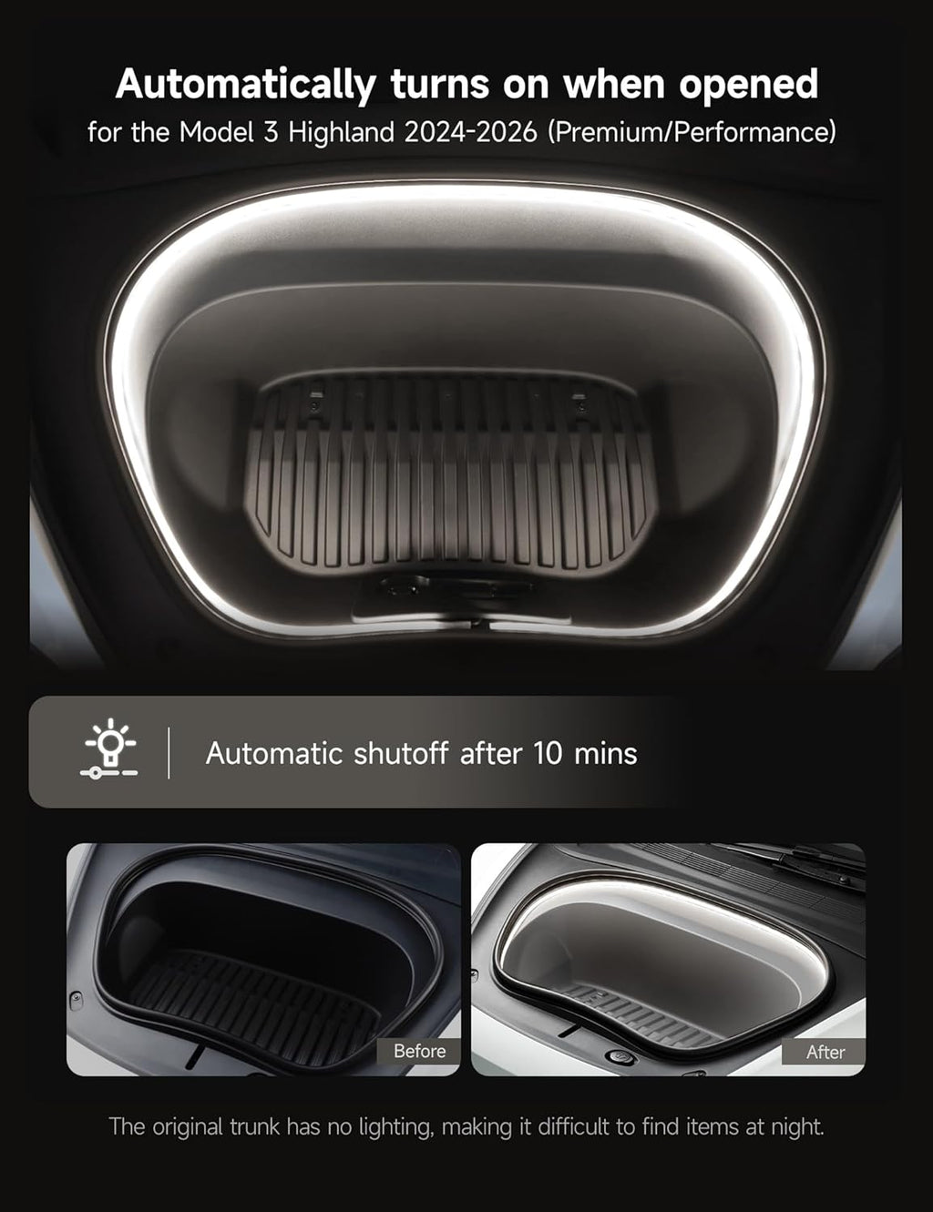 Tira LED Frunk Tesla Model 3 Highland