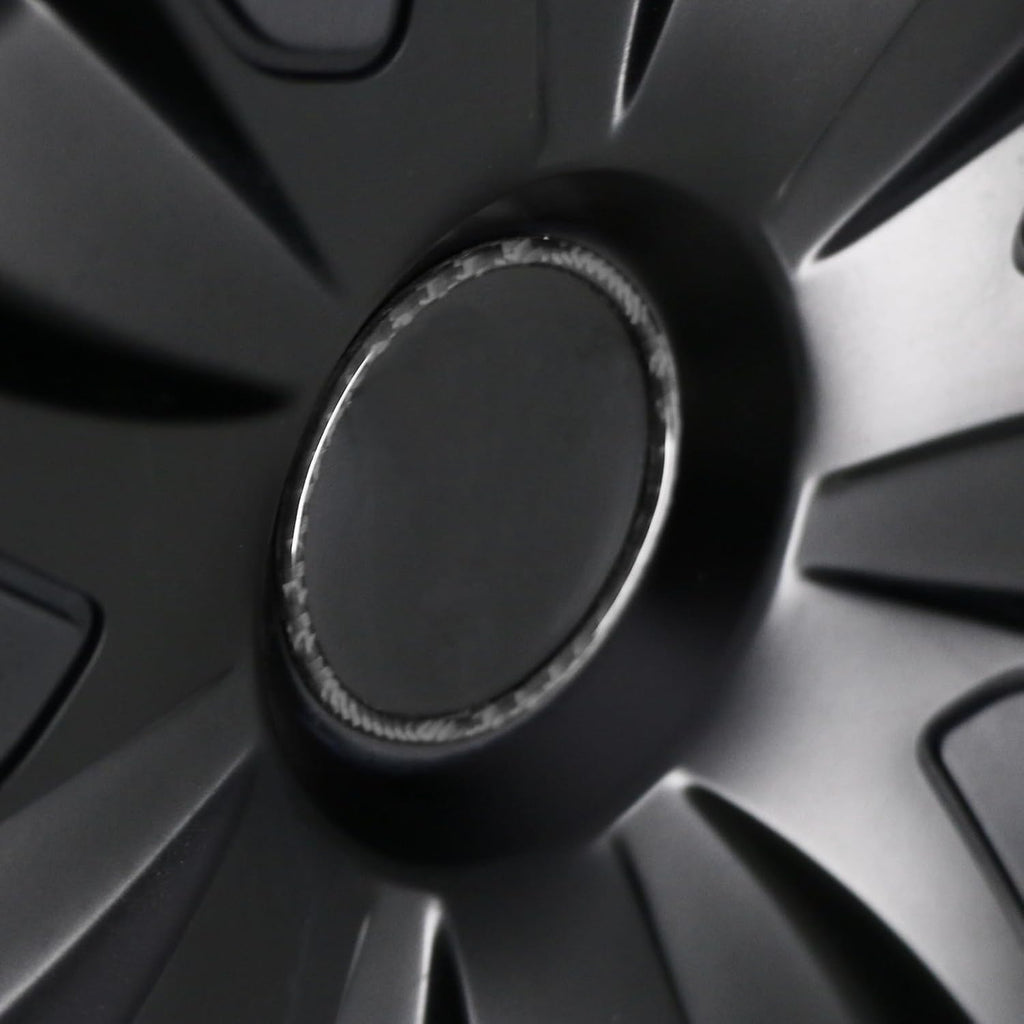 Adhesivo Decorativo Centro de Rueda Tesla Model 3/Y (Fibra Carbono)