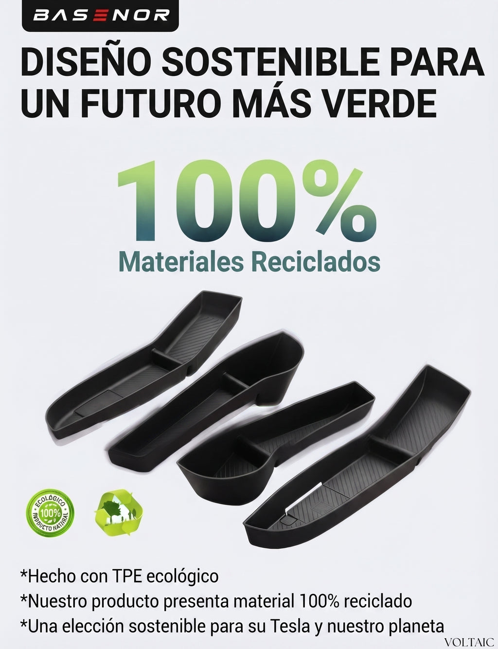Caja de Almacenamiento Lateral para Puerta Tesla Model 3