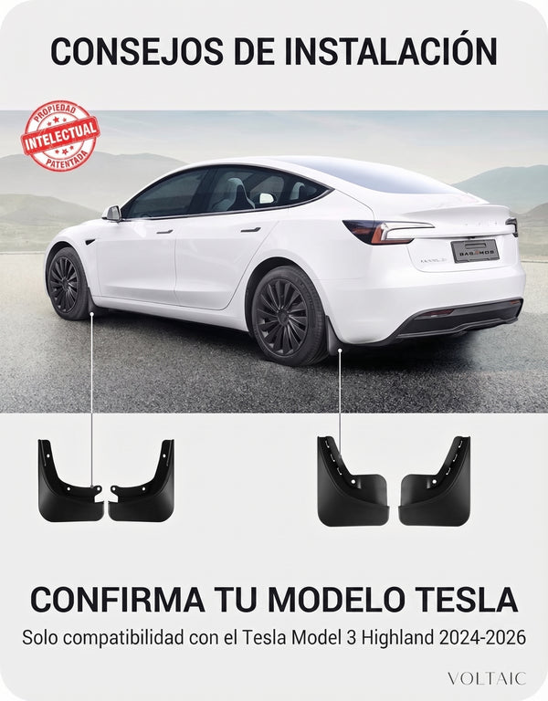 Guardabarros Tesla Model 3