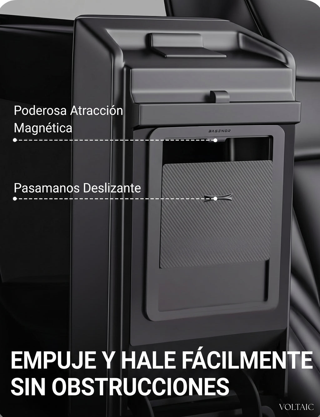 Caja de Almacenamiento Oculta para Reposabrazos Tesla Model 3/Y