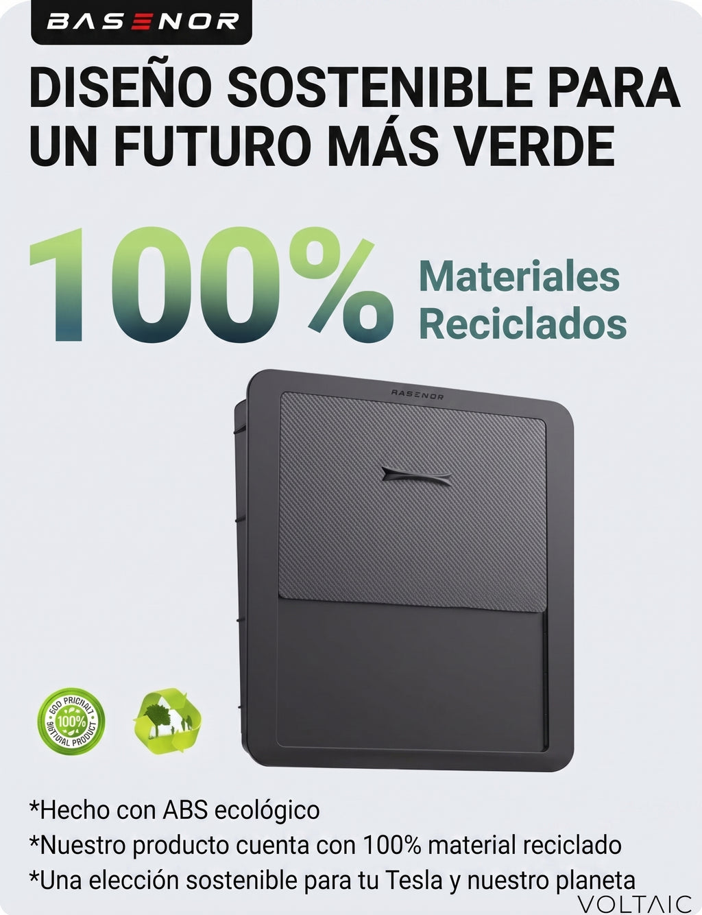 Caja de Almacenamiento Oculta para Reposabrazos Tesla Model 3/Y
