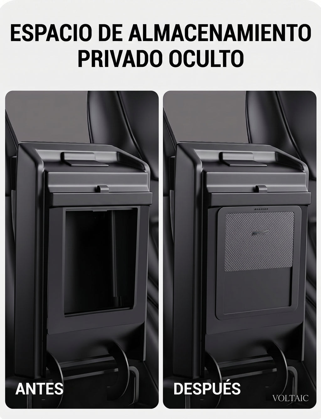 Caja de Almacenamiento Oculta para Reposabrazos Tesla Model 3/Y